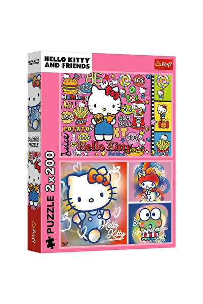 Trefl Puzzle Trefl din 2 x 200 piese - Hello Kitty si prieteni
