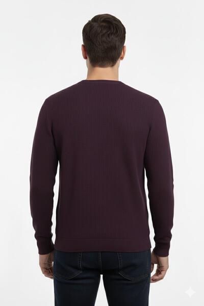 DYNAMO Men's Crew Neck Sweater Honeycomb Knit Classic Pattern 7002 Bgl-St04928