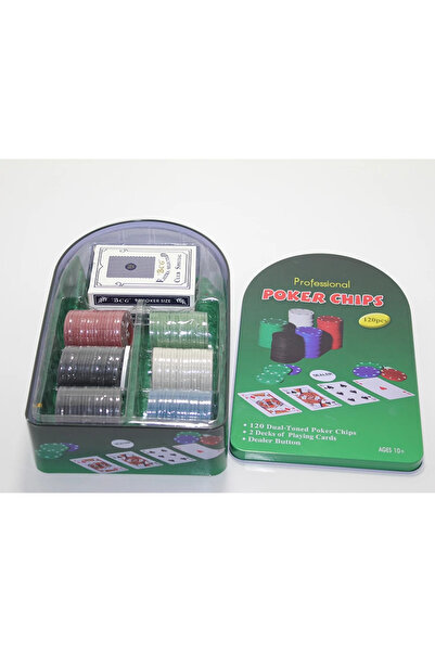 eco port Poker Game with 120 Chips and 2 Playing Cards Set Poker Game Alk2542