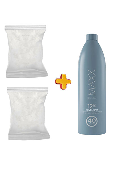 MAXX DELUXE 3'lü Paket Set BEYAZ Oryal 2x500 gr + 1000 ml Oksidan 40 Volum