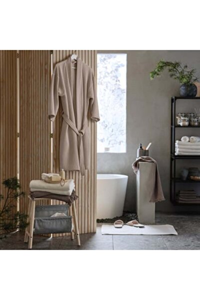 IKEA ROCKÅN Bath robe, white, S/M