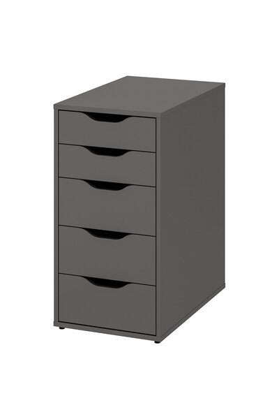 IKEA ALEX Drawer unit, dark grey, 36 x 70 cm