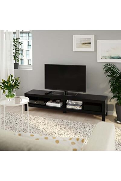 IKEA BESTÅ TV bench, black-brown, 180 x 40 x 38 cm