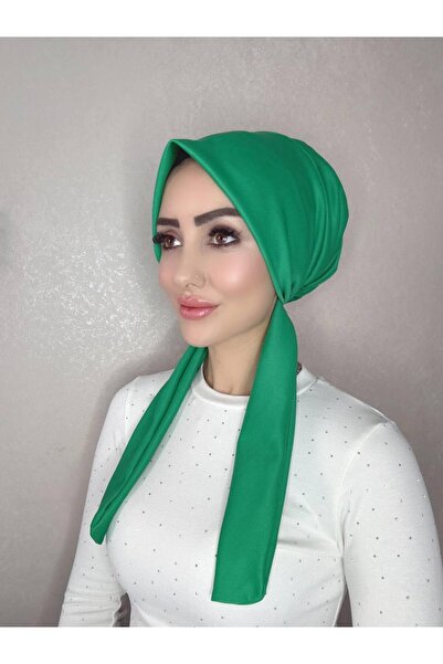 OykumBone Açık Yeşil dört mevsim kullanıma uygun düz pamuk şal eşarp