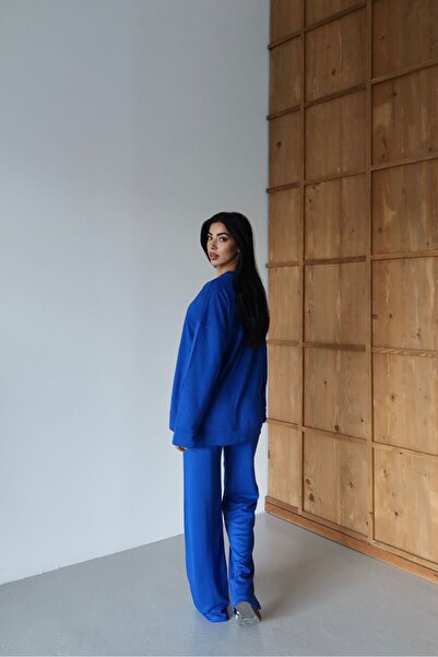 Sabase Embroidered Patterned Fabric Sweatshirt Set