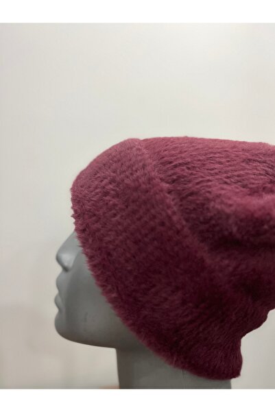 Butik Women's Soft Acrylic Fabric Fringed Furry Beanie – Warm Winter Hat