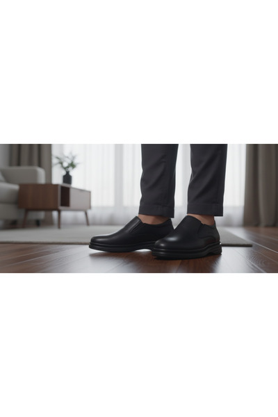 Growish Gr0453 Genuine Leather Heel Spurs and Special Production Classic Casual Shoes for Diabetics