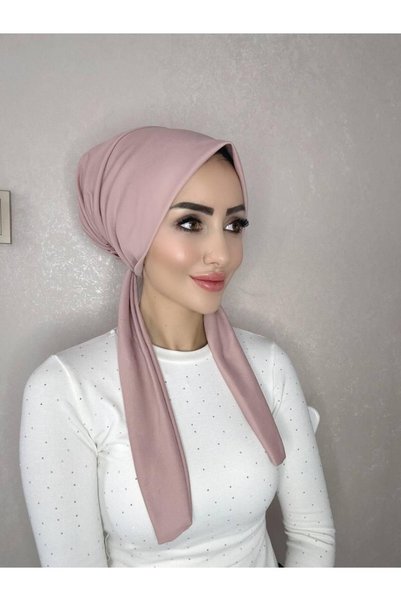 OykumBone Pudra dört mevsim kullanıma uygun düz pamuk şal eşarp
