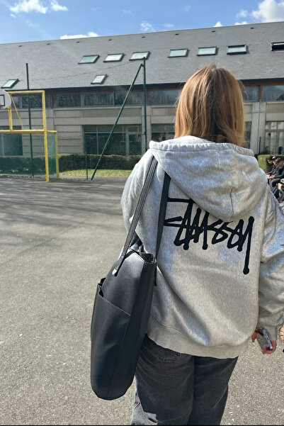 CLASSY.MODA Unisex Oversized 3 Thread Ş Fleece-Lined Back Text B Printed K Hooded Thick Sweatshirt