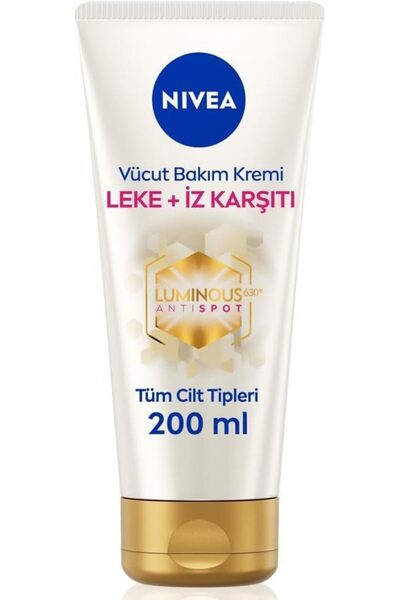 NIVEA Luminous630 Leke ve İz Karşıtı Nemlendirici Vücut Bakım Kremi 200 ml X 4 ADET