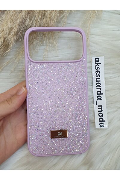 ZB Aksesuarda Moda حافظة فاخرة متوافقة مع آيفون 17 برو ماكس مزينة بأحجار سوار...