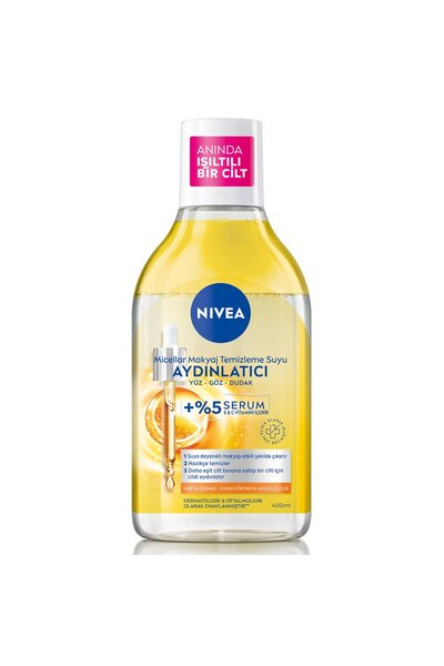 NIVEA Aydınlatıcı Micellar Makyaj Temizleme Suyu 400ml X 4 ADET