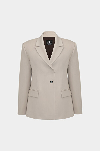 Açelya Okcu Premium Vento Side Button Detailed Woven Jacket