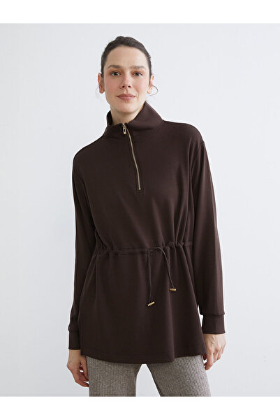 LC Waikiki New Season Stand Collar Oversize Women's Sweatshirt Tunic