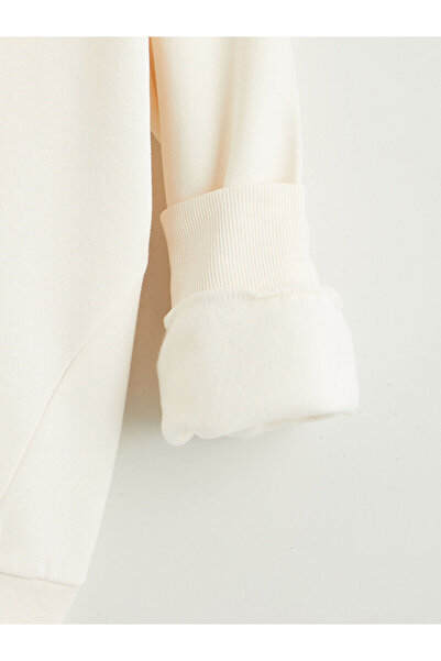 LC Waikiki New Season Stitch and Angel Printed Girls' Thick Sweatshirt