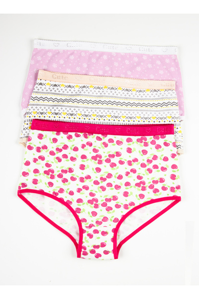 Cute Women's high-waisted floral underwear
