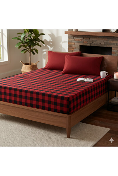 ELEGANCEHOME 100% Cotton Flannel King Size Fitted Sheet Set