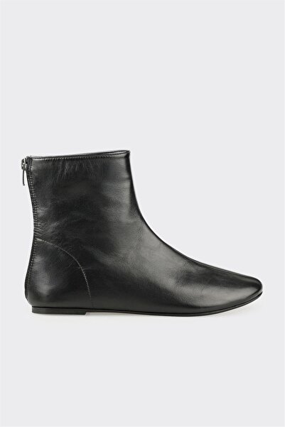 Elle Shoes Siyah Deri Kadın Günlük Bot