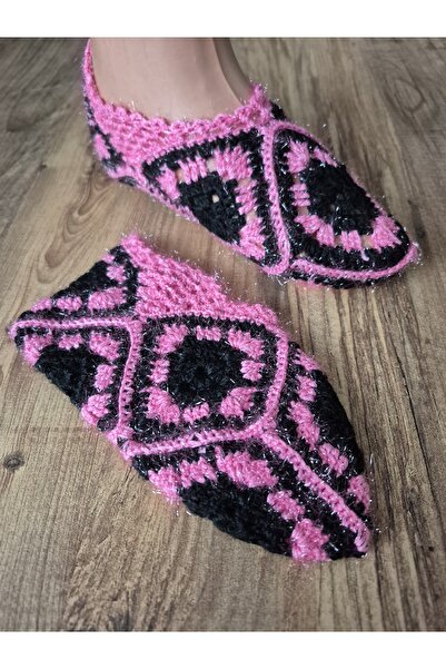 PİNA HEDİYELİK AKSESUAR El Örgüsü Simli Patik Çeyizlik El İşi Patik