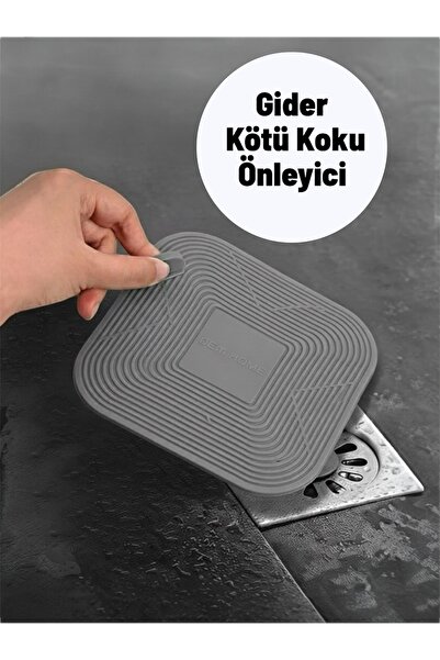 Dem Home Gider Koku Önleyici Mat Banyo Mutfak & Lavabo Balkon Gider Tıpası Kapağı Böcek Önleyici Silikon