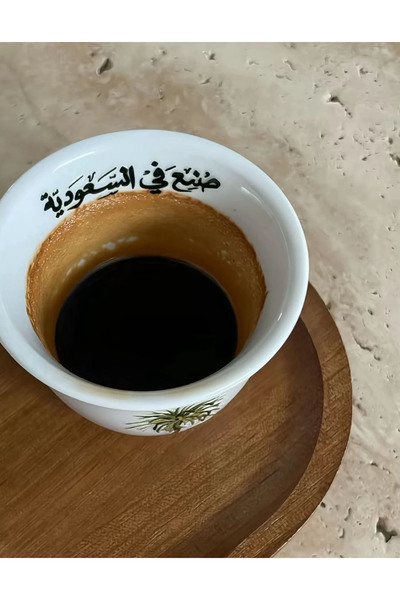 Style Mark Two large 90ml coffee cups, made in Saudi Arabia, without packaging.