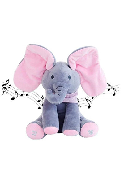 SUPER TRENDS SUPER TRENDS® Plush Elephant Musical Toy for Children 2+, Sings, Moving Ears, 30 cm