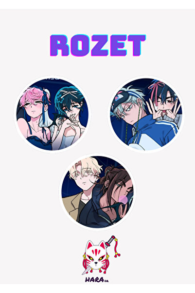 Hara Company Alien Stage Animesi Anime Rozet Seti (3’LÜ) v11