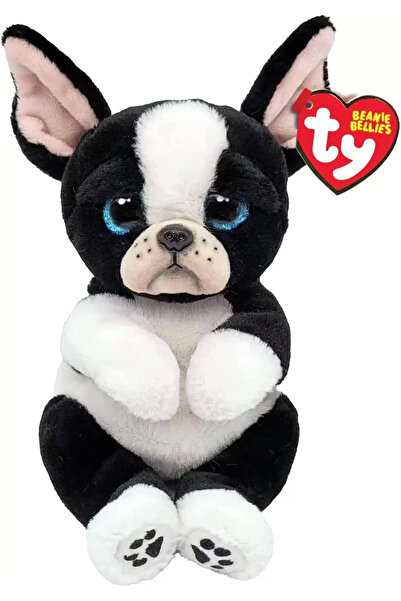 TY PLUS 15CM BEANIE BELLIES TINK PUPPY WHITE AND BLACK