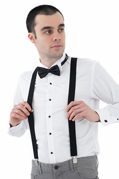 ELROZO طقم حزام وربطة عنق للرجال