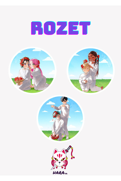 Hara Company Alien Stage Animesi Anime Rozet Seti (3’LÜ) v10