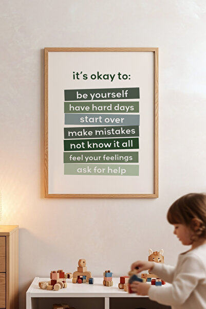 Posteria Spor Temalı Erkek Çocuk Odası Tablosu, Doğal Ahşap Çerçeve + Poster ...