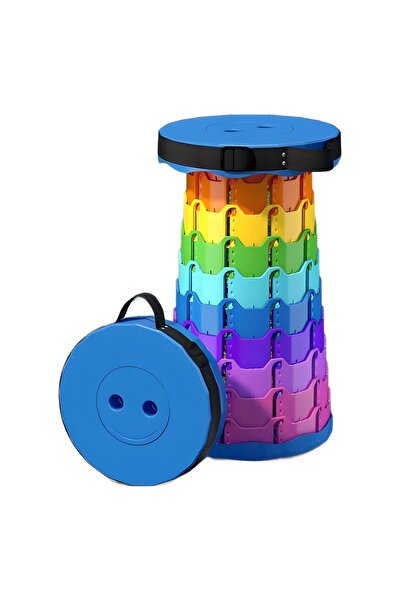 Generic كرسي بلاستيكي تلسكوبي قابل للطي والسحب - كرسي تخييم/صيد/حديقة محمول