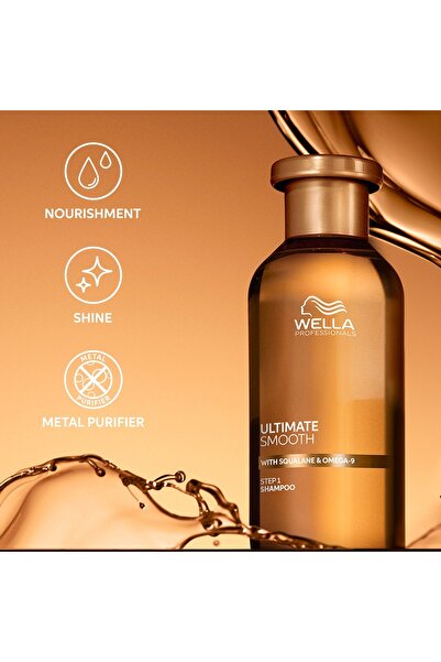 Wella Professionals Σαμπουάν Ultimate Smooth 1000ml (ενυδατικό, σκουαλάνιο & Ωμέγα 9, αντιστατικό)