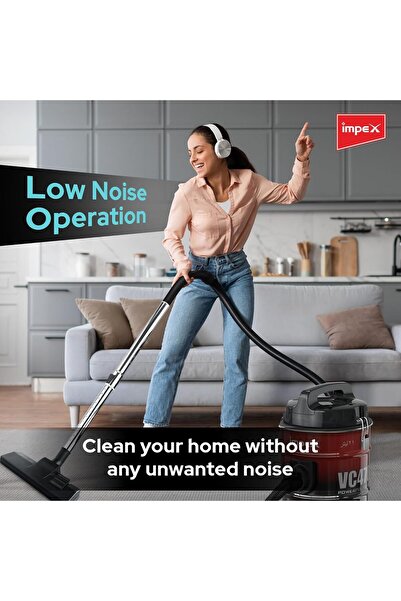 İMPEX VC 4704 21L Large Capacity Vacuum Cleaner - 2000W, Red & Black