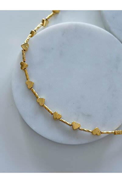 CHARMLUCKY Gold Rod Heart Necklace