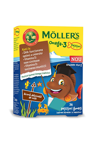 Other Jeleuri de pește Omega-3 cu aromă de cola, 36 de jeleuri, Moller's