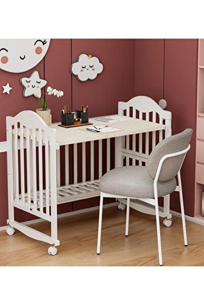 Genrric Elegant classic baby bed with covers and storage wardrobe 120×60 cm