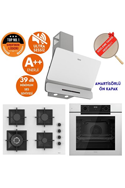 Ferre FryART & SilentArt Cool / Sessiz Beyaz Ankastre Set (D081-SA + QEP63CB ...