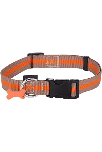 Ferplast طوق دايتونا سي إس إس شبه قابل للسحب مع حشوة ناعمة، اللون: برتقالي، ا...