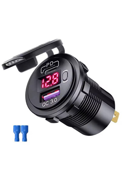 Vtk Car cigarette lighter socket with USB and type C QC 3.0 PD 12 V/24 V