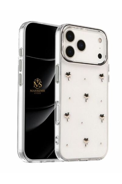 Massemr Apple iPhone 17 Pro Max Compatible Bow Patterned Stylish Premium Case Impact Protection Cover