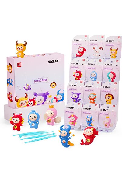 Twisoo Loufor Air Dry Clay Kit for Kids – 12 Colors DIY Modeling Clay Set (Zodiac signs)