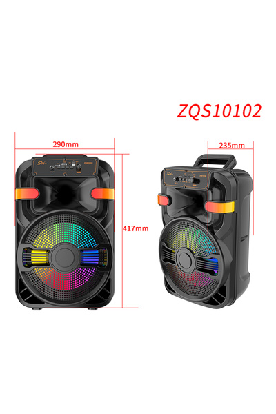 singe ZQS10102 10 Inch Box BT Speaker Portable Blue Tooth Speaker Outdoor Party Speaker With Led Light