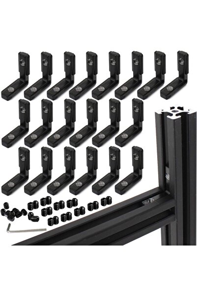 Generic BLCCLOY 20 قطعة من دعامات الزاوية الداخلية على شكل حرف L من سلسلة 202...