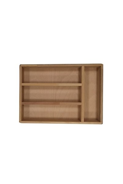 KlaussTech Suport pentru tacâmuri cu 4 compartimente, aspect lemn, ușor de cu...