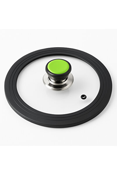 Alvin 2'li Tencere Tava Kapak Tepesi – Yeşil & Turuncu – Isıya Dayanıklı Evre...