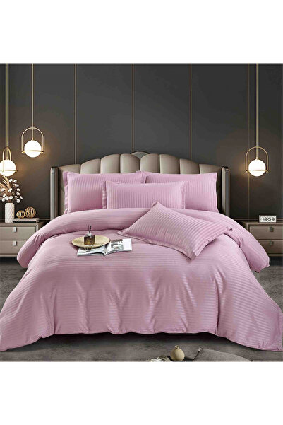 FIONNA.RO Lenjerie De Pat Din Damasc Satinat 1 Persoana - Roze