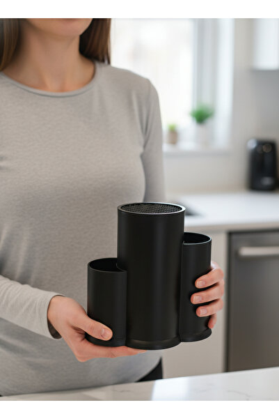 Hagen 3-Compartment Multi Vertical Cutlery Holder Knife Holder Countertop Cutlery Organizer A+ Premium Quality Cutlery Holder