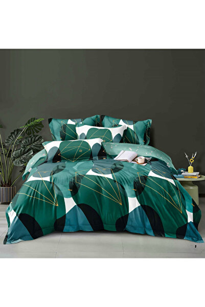 FIONNA.RO Finet Bed Linen 1 Person - Green and Blue