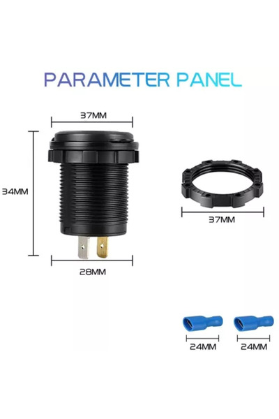 Vtk Car cigarette lighter socket with USB and type C QC 3.0 PD 12 V/24 V